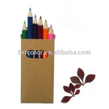 6 crayons de couleur en bois pour la promotion